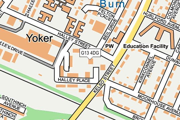 G13 4DG map - OS OpenMap – Local (Ordnance Survey) G13 4DG map - OS OpenMap – Local (Ordnance Survey)