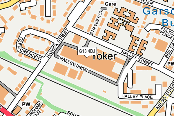G13 4DJ map - OS OpenMap – Local (Ordnance Survey)