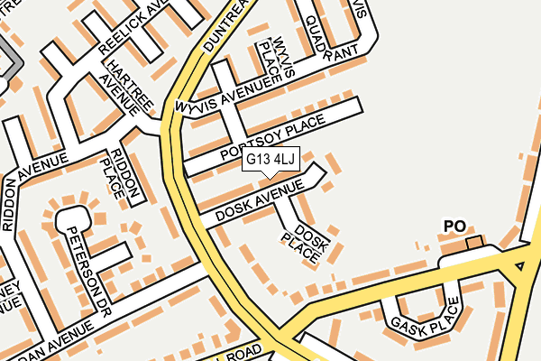 G13 4LJ map - OS OpenMap – Local (Ordnance Survey) G13 4LJ map - OS OpenMap – Local (Ordnance Survey)