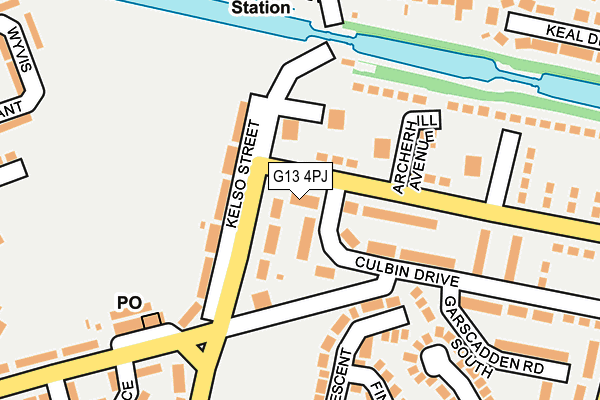 G13 4PJ map - OS OpenMap – Local (Ordnance Survey) G13 4PJ map - OS OpenMap – Local (Ordnance Survey)