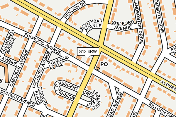 G13 4RW map - OS OpenMap – Local (Ordnance Survey) G13 4RW map - OS OpenMap – Local (Ordnance Survey)