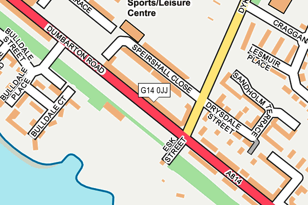G14 0JJ map - OS OpenMap – Local (Ordnance Survey)