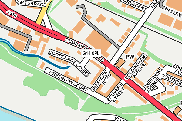 G14 0PL map - OS OpenMap – Local (Ordnance Survey)