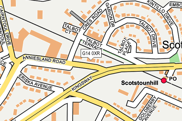 G14 0XR map - OS OpenMap – Local (Ordnance Survey) G14 0XR map - OS OpenMap – Local (Ordnance Survey)