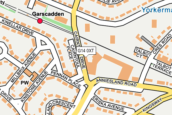 G14 0XT map - OS OpenMap – Local (Ordnance Survey) G14 0XT map - OS OpenMap – Local (Ordnance Survey)