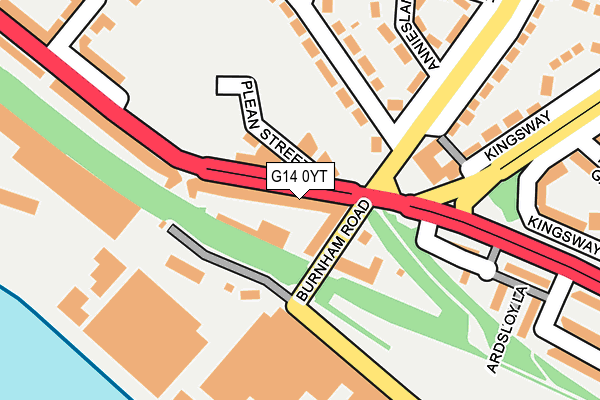 G14 0YT map - OS OpenMap – Local (Ordnance Survey) G14 0YT map - OS OpenMap – Local (Ordnance Survey)