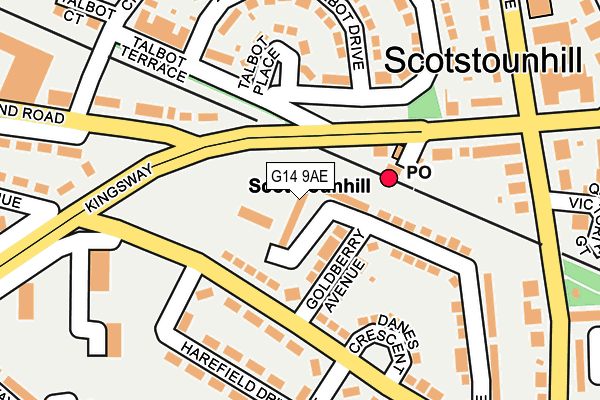 G14 9AE map - OS OpenMap – Local (Ordnance Survey) G14 9AE map - OS OpenMap – Local (Ordnance Survey)