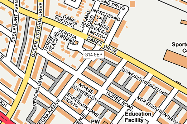G14 9EP map - OS OpenMap – Local (Ordnance Survey)