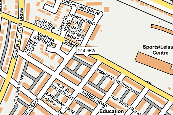 G14 9EW map - OS OpenMap – Local (Ordnance Survey)