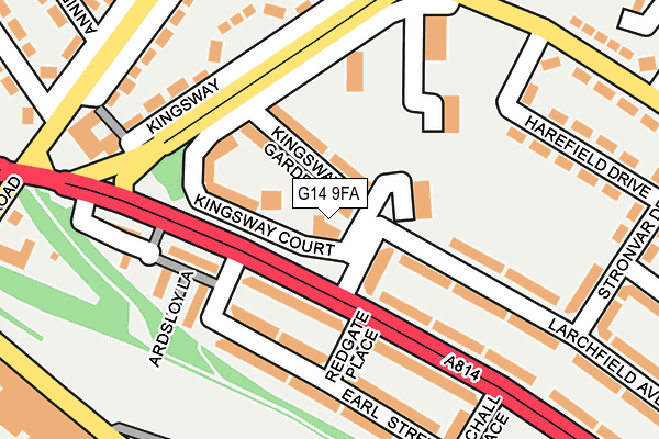 G14 9FA map - OS OpenMap – Local (Ordnance Survey) G14 9FA map - OS OpenMap – Local (Ordnance Survey)