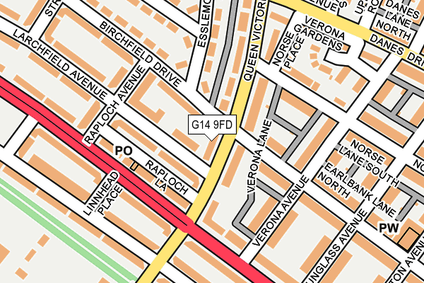 G14 9FD map - OS OpenMap – Local (Ordnance Survey) G14 9FD map - OS OpenMap – Local (Ordnance Survey)