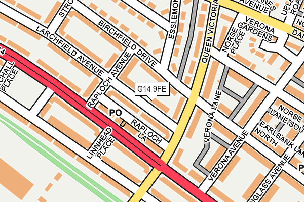 G14 9FE map - OS OpenMap – Local (Ordnance Survey) G14 9FE map - OS OpenMap – Local (Ordnance Survey)