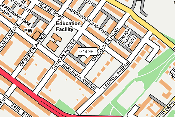 G14 9HJ map - OS OpenMap – Local (Ordnance Survey)