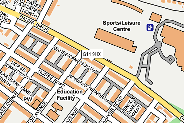 G14 9HX map - OS OpenMap – Local (Ordnance Survey)