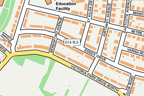 G14 9LX map - OS OpenMap – Local (Ordnance Survey)