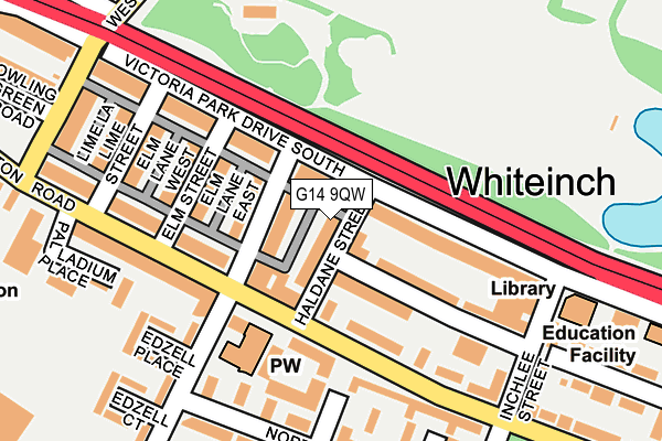 G14 9QW map - OS OpenMap – Local (Ordnance Survey) G14 9QW map - OS OpenMap – Local (Ordnance Survey)