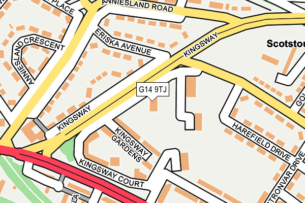 G14 9TJ map - OS OpenMap – Local (Ordnance Survey) G14 9TJ map - OS OpenMap – Local (Ordnance Survey)