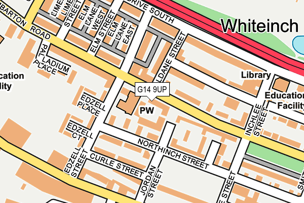 G14 9UP map - OS OpenMap – Local (Ordnance Survey)