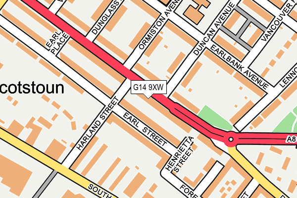 G14 9XW map - OS OpenMap – Local (Ordnance Survey) G14 9XW map - OS OpenMap – Local (Ordnance Survey)