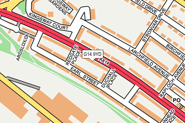 G14 9YD map - OS OpenMap – Local (Ordnance Survey) G14 9YD map - OS OpenMap – Local (Ordnance Survey)