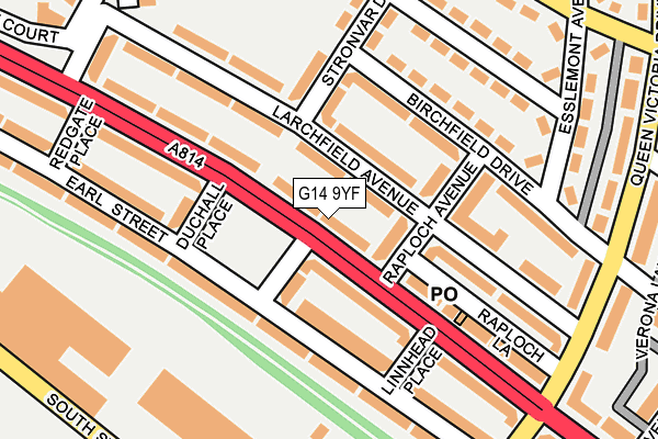 G14 9YF map - OS OpenMap – Local (Ordnance Survey) G14 9YF map - OS OpenMap – Local (Ordnance Survey)
