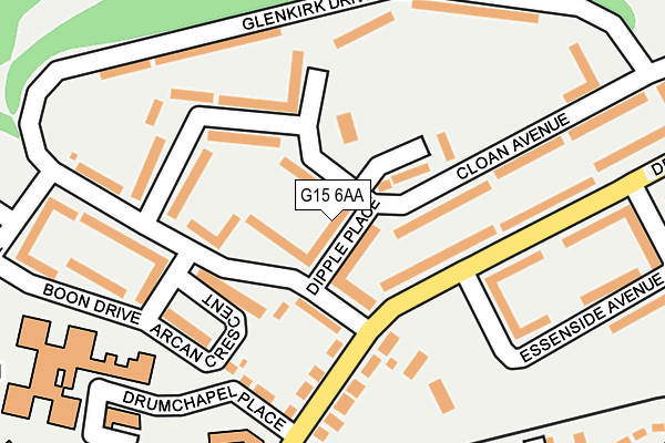 G15 6AA map - OS OpenMap – Local (Ordnance Survey) G15 6AA map - OS OpenMap – Local (Ordnance Survey)