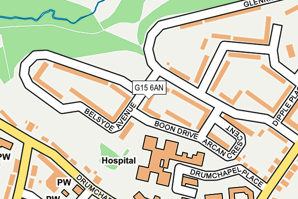 G15 6AN map - OS OpenMap – Local (Ordnance Survey) G15 6AN map - OS OpenMap – Local (Ordnance Survey)
