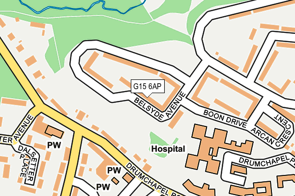 G15 6AP map - OS OpenMap – Local (Ordnance Survey) G15 6AP map - OS OpenMap – Local (Ordnance Survey)