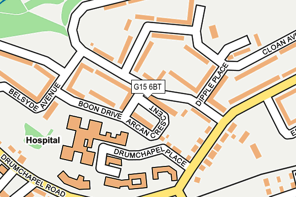 G15 6BT map - OS OpenMap – Local (Ordnance Survey) G15 6BT map - OS OpenMap – Local (Ordnance Survey)