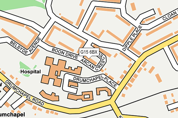 G15 6BX map - OS OpenMap – Local (Ordnance Survey) G15 6BX map - OS OpenMap – Local (Ordnance Survey)