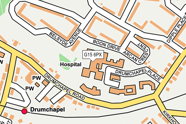 G15 6PX map - OS OpenMap – Local (Ordnance Survey) G15 6PX map - OS OpenMap – Local (Ordnance Survey)