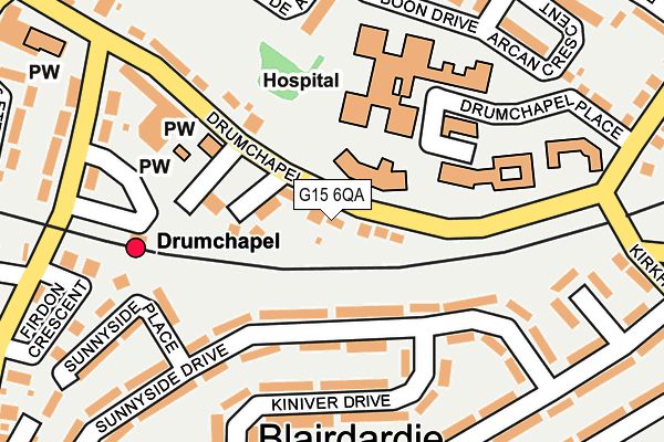 G15 6QA map - OS OpenMap – Local (Ordnance Survey) G15 6QA map - OS OpenMap – Local (Ordnance Survey)