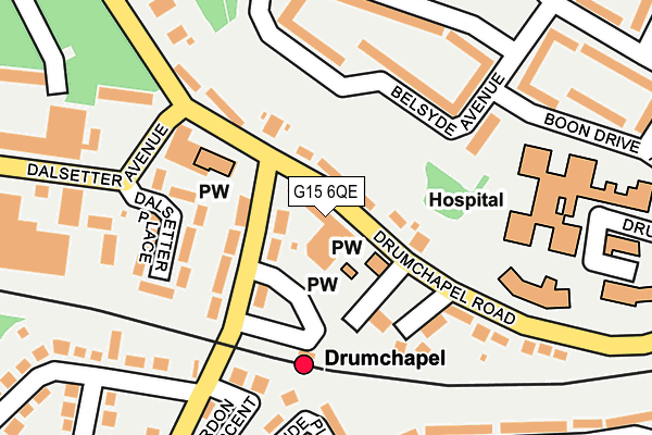 G15 6QE map - OS OpenMap – Local (Ordnance Survey) G15 6QE map - OS OpenMap – Local (Ordnance Survey)