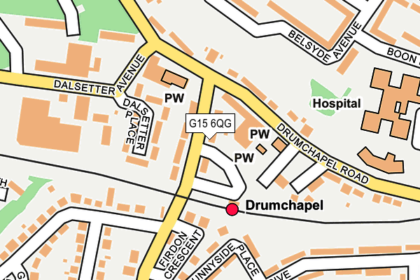 G15 6QG map - OS OpenMap – Local (Ordnance Survey) G15 6QG map - OS OpenMap – Local (Ordnance Survey)