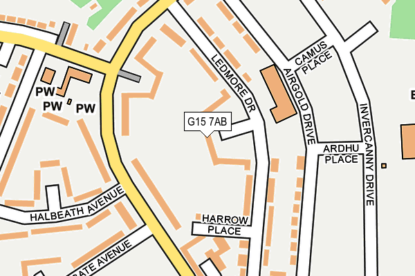 G15 7AB map - OS OpenMap – Local (Ordnance Survey) G15 7AB map - OS OpenMap – Local (Ordnance Survey)