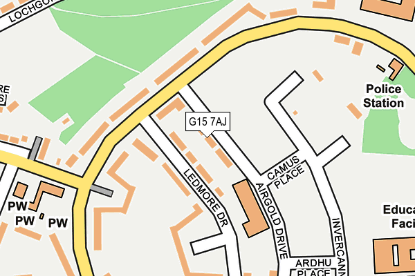 G15 7AJ map - OS OpenMap – Local (Ordnance Survey) G15 7AJ map - OS OpenMap – Local (Ordnance Survey)