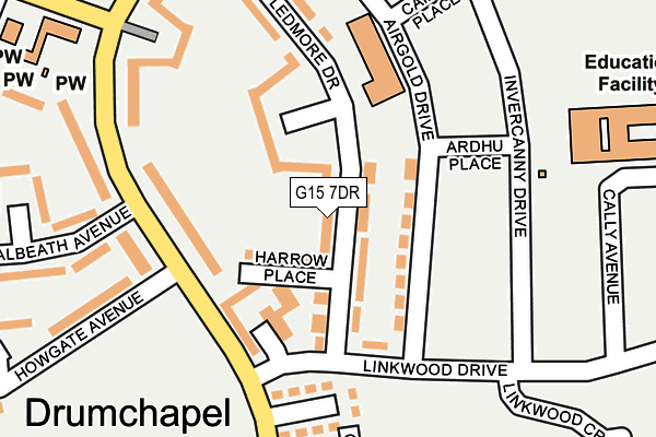 G15 7DR map - OS OpenMap – Local (Ordnance Survey) G15 7DR map - OS OpenMap – Local (Ordnance Survey)