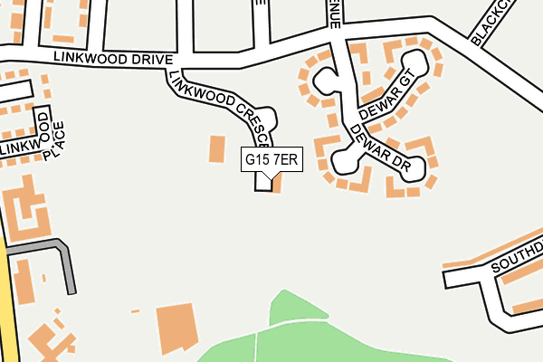 G15 7ER map - OS OpenMap – Local (Ordnance Survey)