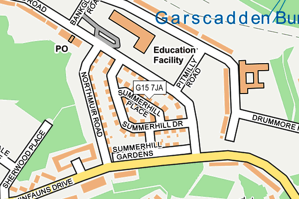 G15 7JA map - OS OpenMap – Local (Ordnance Survey)