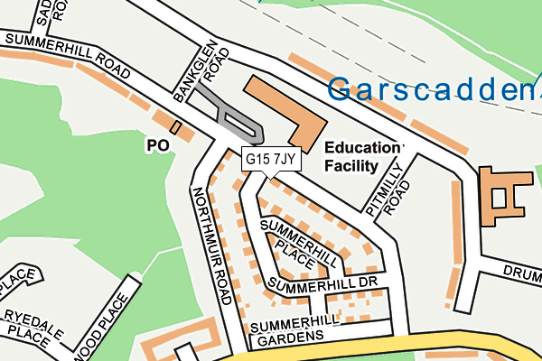 G15 7JY map - OS OpenMap – Local (Ordnance Survey)