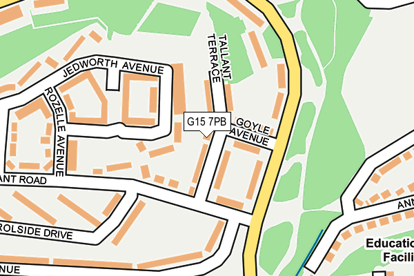 G15 7PB map - OS OpenMap – Local (Ordnance Survey)