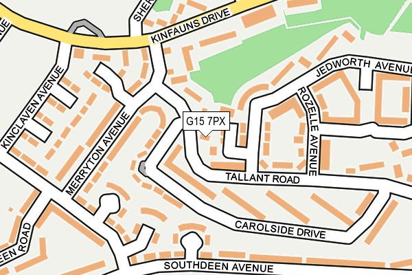 G15 7PX map - OS OpenMap – Local (Ordnance Survey)