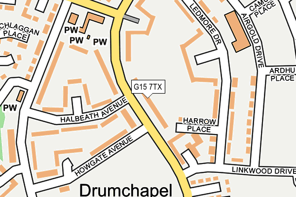 G15 7TX map - OS OpenMap – Local (Ordnance Survey) G15 7TX map - OS OpenMap – Local (Ordnance Survey)