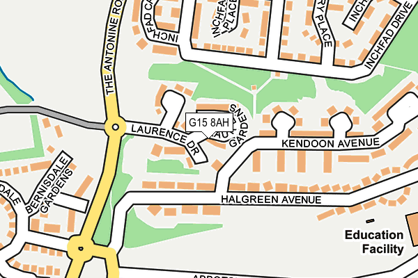 G15 8AH map - OS OpenMap – Local (Ordnance Survey)