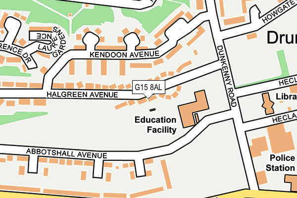 G15 8AL map - OS OpenMap – Local (Ordnance Survey)