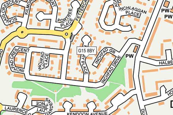 G15 8BY map - OS OpenMap – Local (Ordnance Survey)