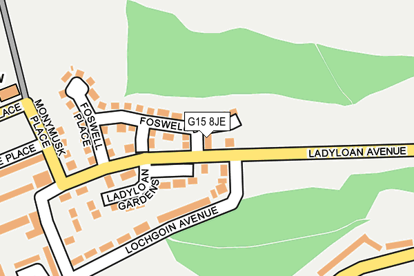 G15 8JE map - OS OpenMap – Local (Ordnance Survey) G15 8JE map - OS OpenMap – Local (Ordnance Survey)