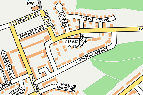 G15 8JX map - OS OpenMap – Local (Ordnance Survey) G15 8JX map - OS OpenMap – Local (Ordnance Survey)