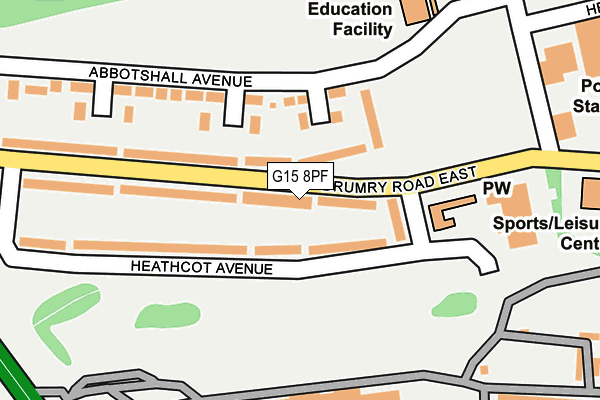 G15 8PF map - OS OpenMap – Local (Ordnance Survey) G15 8PF map - OS OpenMap – Local (Ordnance Survey)
