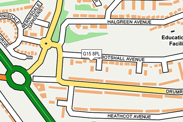 G15 8PL map - OS OpenMap – Local (Ordnance Survey) G15 8PL map - OS OpenMap – Local (Ordnance Survey)